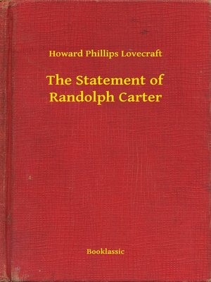 cover image of The Statement of Randolph Carter